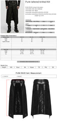 WQ-926BQM Punk Skirt Steampunk Ankle-Length Mesh Panels Zipper Detail