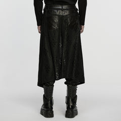 WQ-926BQM Punk Skirt Steampunk Ankle-Length Mesh Panels Zipper Detail