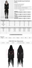 WQ-994LQF Gothic Asymmetrical Lace Up Long Sleeve Punk Dresses