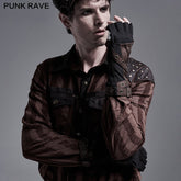WS-423SSM Steampunk knit gloves?-??Punk Rave Clothing