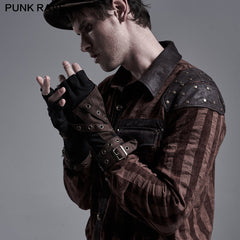 WS-423SSM Steampunk knit gloves?-??Punk Rave Clothing