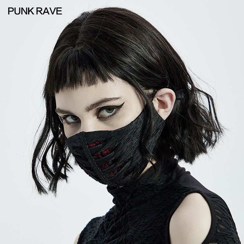 WS-465KZ Goth Dark Face Mask?-??Punk Rave Clothing