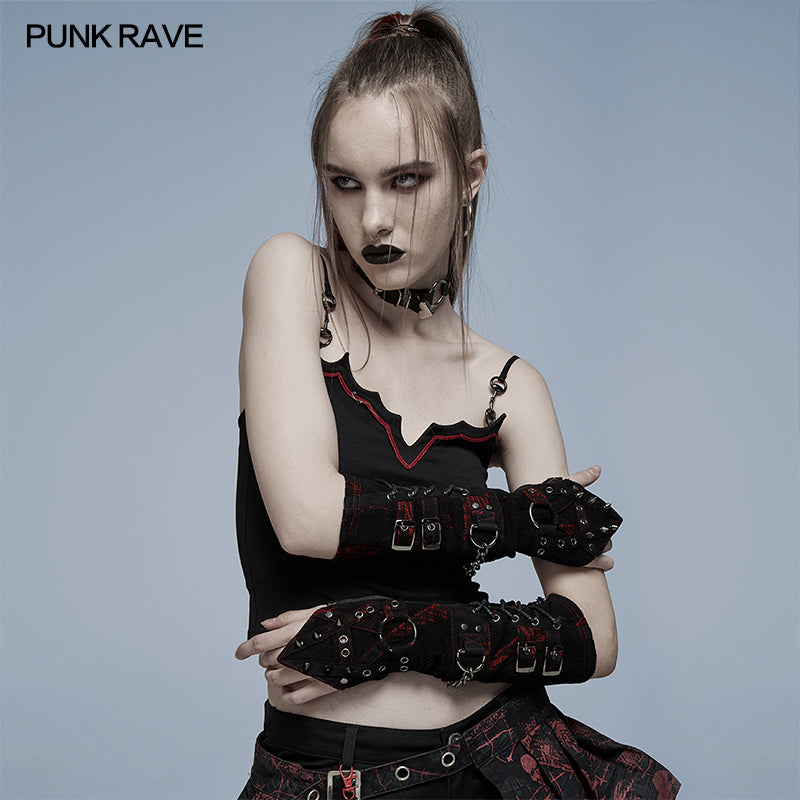 WS-479SSF Punk heavy metal open line gloves?-??Punk Rave Clothing