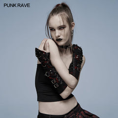 WS-479SSF Punk heavy metal open line gloves?-??Punk Rave Clothing