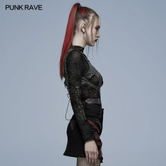 WS-482BDF Punk hollow-out vest?-??Punk Rave Clothing
