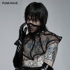 WS-493MZM Goth Stylish Mesh Mask?-??Punk Rave Clothing