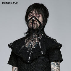 WS-493MZM Goth Stylish Mesh Mask?-??Punk Rave Clothing