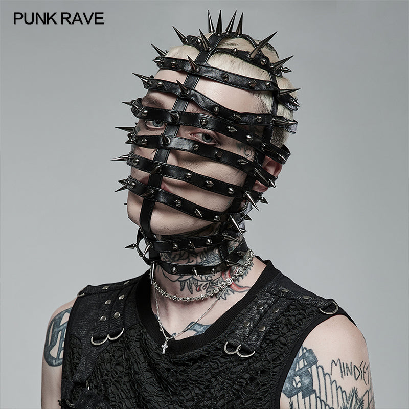 WS-497KZM Punk Pointed Cone Head Cover?-??Punk Rave Clothing