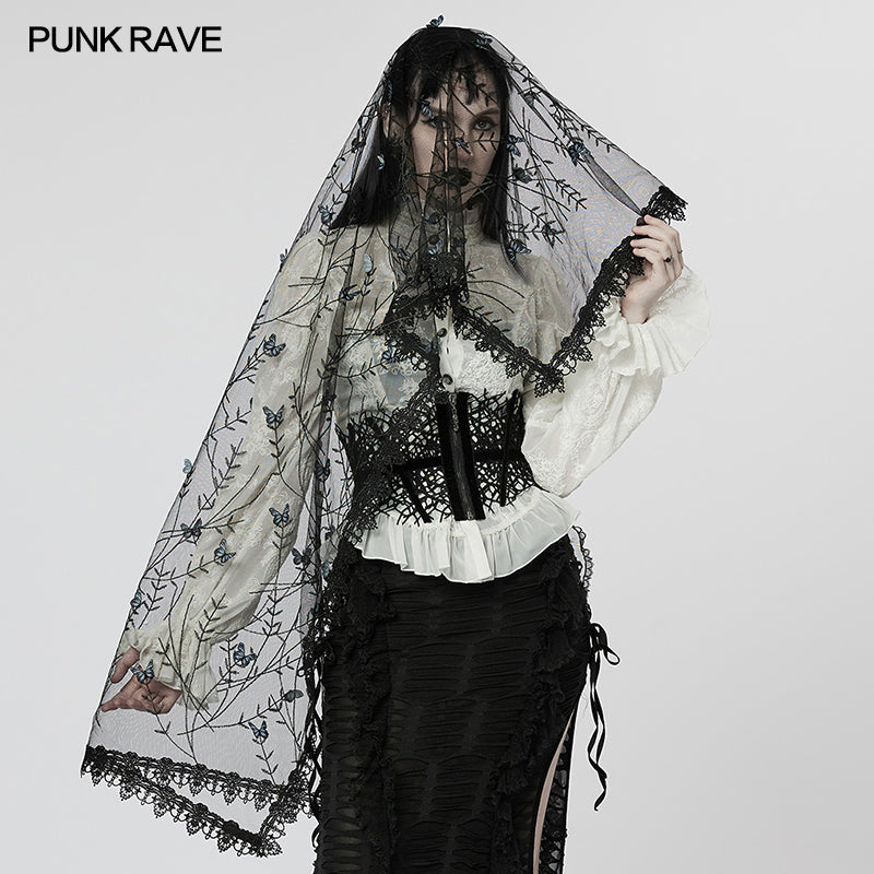 WS-500FSF Gothic butterfly headwear?-??Punk Rave Clothing