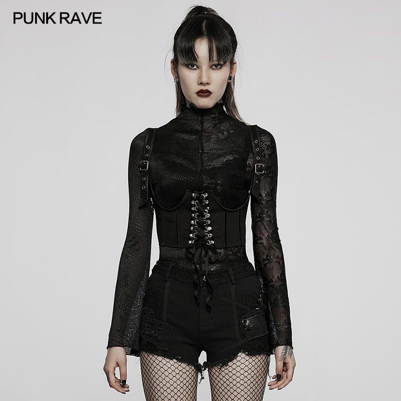 WS-503YDF Punk simple waistcoat?-??Punk Rave Clothing