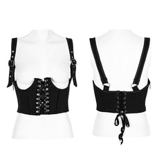 WS-503YDF Punk simple waistcoat?-??Punk Rave Clothing