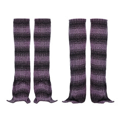 WS-513JTF Daily striped leg warmer?-??Punk Rave Clothing