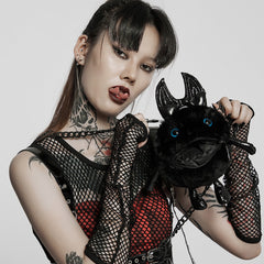WS-518BBF Gothic Devil Plush Bag with Chain Punk Accessories?-??Punk Rave Clothing