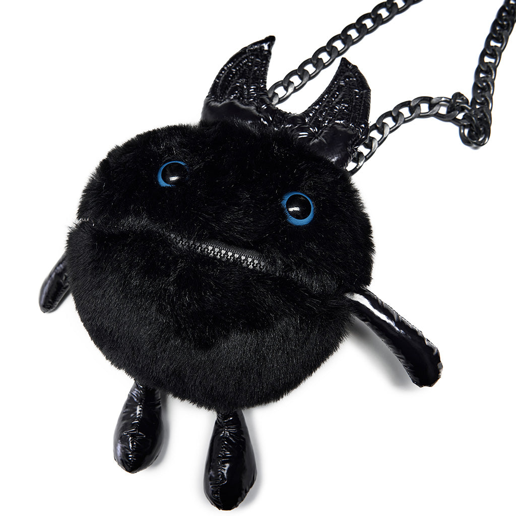 WS-518BBF Gothic Devil Plush Bag with Chain Punk Accessories?-??Punk Rave Clothing