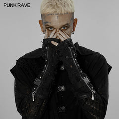 WS-521SSM 2022 Punk holes gloves?-??Punk Rave Clothing