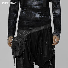 WS-528BBM Post-apocalyptic style waist bag?-??Punk Rave Clothing