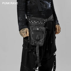 WS-528BBM Post-apocalyptic style waist bag?-??Punk Rave Clothing