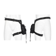 WS-528BBM Post-apocalyptic style waist bag?-??Punk Rave Clothing