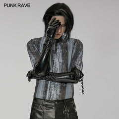 WS-529SSM Punk patent leather gloves?-??Punk Rave Clothing