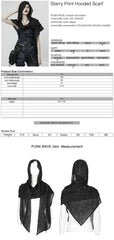 WS-534WJF Gothic Starry Hooded Punk Scarf Mysterious Constellation Wrap?-??Punk Rave Clothing