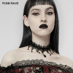 WS-542LHF Gothic glamorous choker?-??Punk Rave Clothing