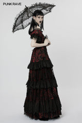 WS-548QTF Gothic light lace umbrella?-??Punk Rave Clothing