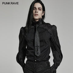 WS-555LHM Goth cross tie?-??Punk Rave Clothing