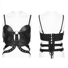 WS-556YDF PUNK Sexy Hollow Waist Corset?-??Punk Rave Clothing
