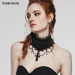 WS-568LHF Gorgeous gothic choker?-??Punk Rave Clothing