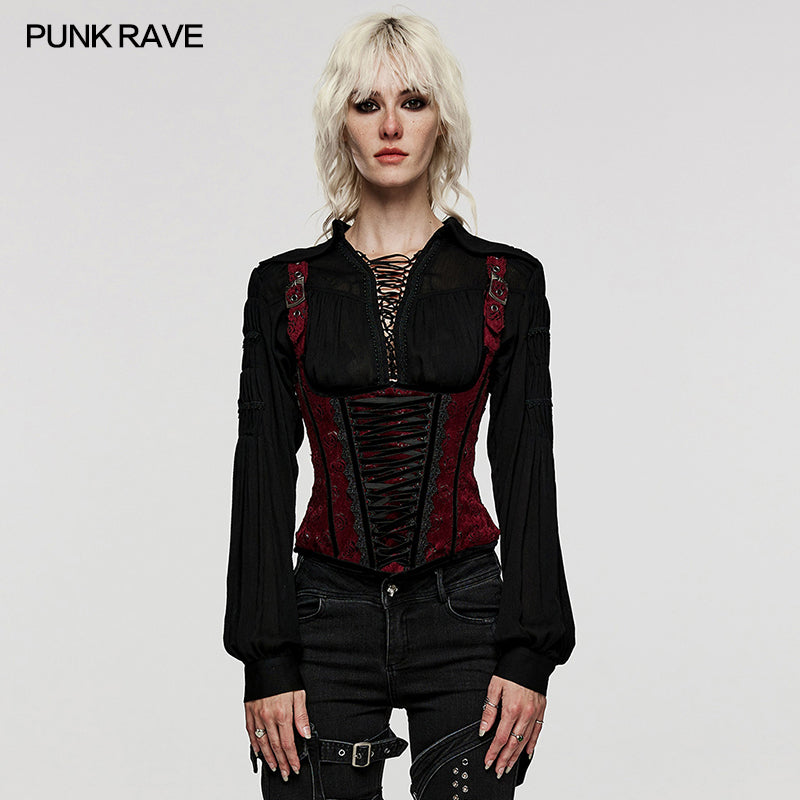 WS-569YDF 2024 Goth Corset?-??Punk Rave Clothing