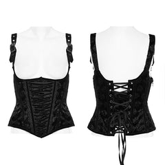 WS-569YDF 2024 Goth Corset?-??Punk Rave Clothing