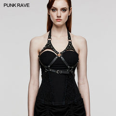 WS-576BDF Punk Spike Harness?-??Punk Rave Clothing