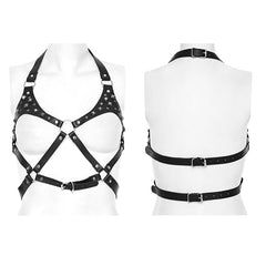 WS-576BDF Punk Spike Harness?-??Punk Rave Clothing