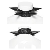 WS-583LHM Spiked Leather Choker Punk Accessories Neckwear Bold Statement Piece?-??Punk Rave Clothing
