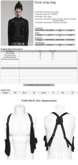 WS-587BDM Gothic Strap Harness Vest Riveted Punk Accessories Statement?-??Punk Rave Clothing