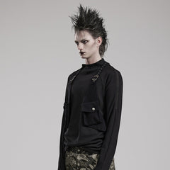 WS-587BDM Gothic Strap Harness Vest Riveted Punk Accessories Statement?-??Punk Rave Clothing