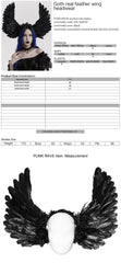 WS-596FSF Gothic Angel Black Feathered Wing Headband Hairpiece?-??Punk Rave Clothing