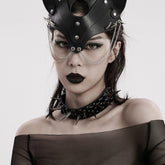 WS-598LH black Studded Spiked Choker Collar Punk Accessories Necklace?-??Punk Rave Clothing