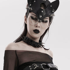 WS-598LH black Studded Spiked Choker Collar Punk Accessories Necklace?-??Punk Rave Clothing