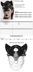WS-603QTF Fierce Fox Mask with Chains Punk Accessories?-??Punk Rave Clothing