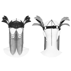 WS-607QTF Gothic Bat Wing Chain Headdress Punk Accessories Mask?-??Punk Rave Clothing