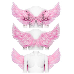 WS-609BDF Pink Feather Wing Harness with Chains Punk Accessories?-??Punk Rave Clothing