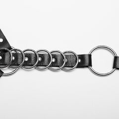 WS-610BDF Adjustable Black Leather Punk Chain Harness Accessory?-??Punk Rave Clothing
