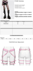 WS-612QTF Pink Gothic Leg Harness Punk Accessories Adjustable Fashion Belt Straps?-??Punk Rave Clothing