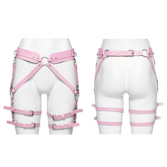 WS-612QTF Pink Gothic Leg Harness Punk Accessories Adjustable Fashion Belt Straps?-??Punk Rave Clothing