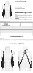 WS-614BDM Edgy Black Strap Punk Vest with Studded Details?-??Punk Rave Clothing