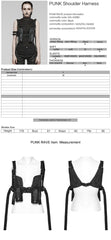 WS-626BD Stealthy Gothic Tactical Vest Punk Accessories Adjustable black Harness?-??Punk Rave Clothing