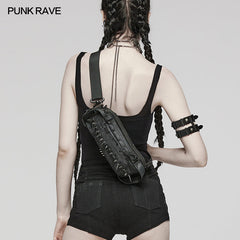 WS-627BB Edgy Black One-Shoulder Spiked Bag Punk Accessories?-??Punk Rave Clothing