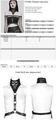 WS-628LHF Gothic Punk Choker Harness with Adjustable Belt Straps?-??Punk Rave Clothing
