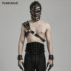 WS-636BDM Edgy Shoulder Harness Spiked Punk Accessories Adjustable Straps?-??Punk Rave Clothing